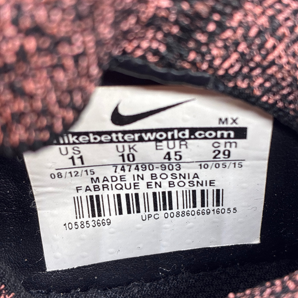 Actual size label