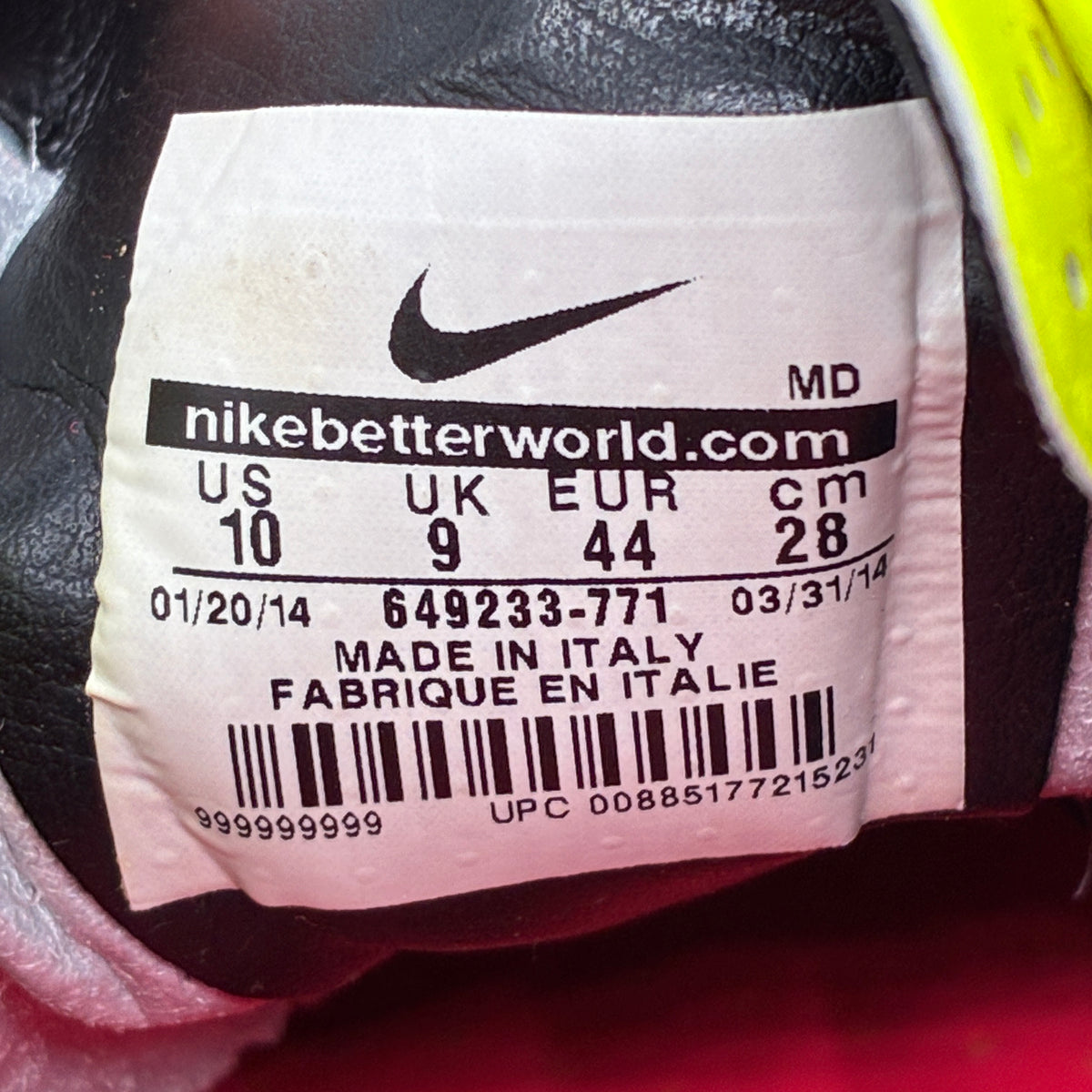 Actual size label