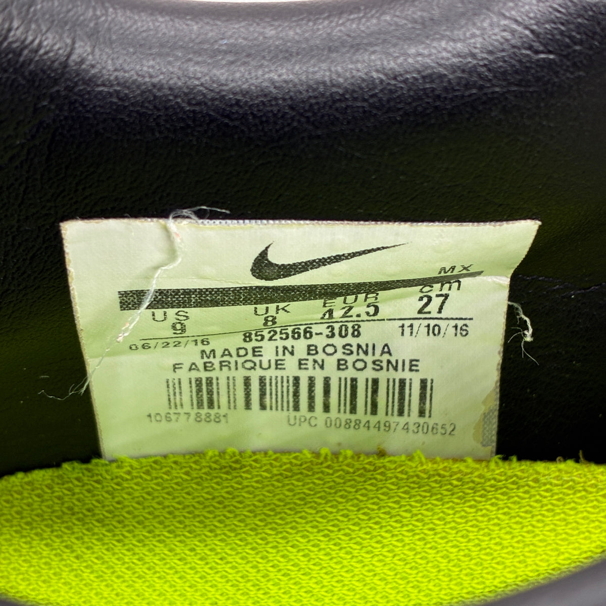 Actual size label