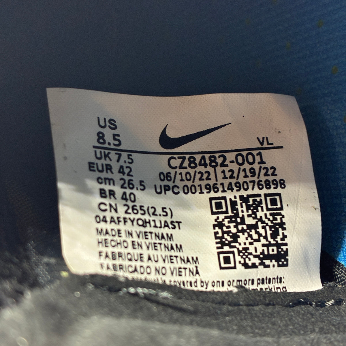 Actual size label