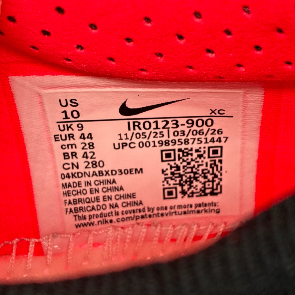 Actual size label