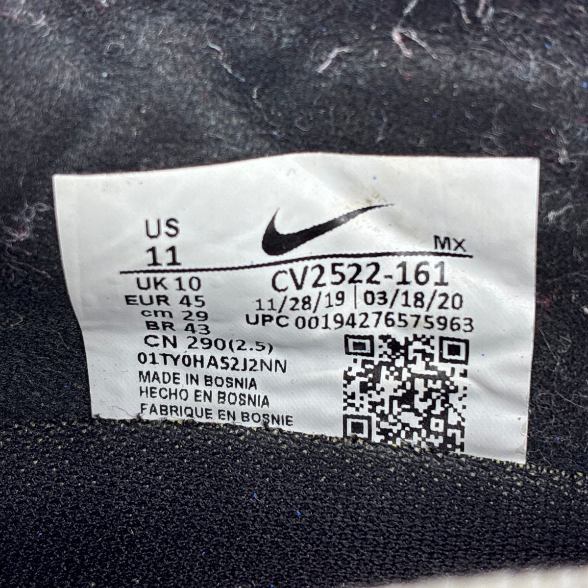 Actual size label