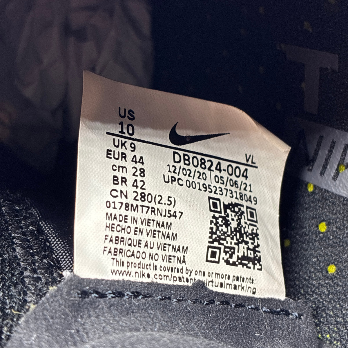 Actual size label
