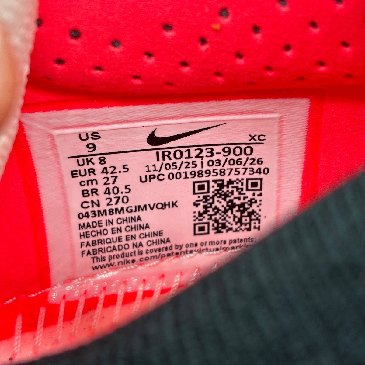 Actual size label