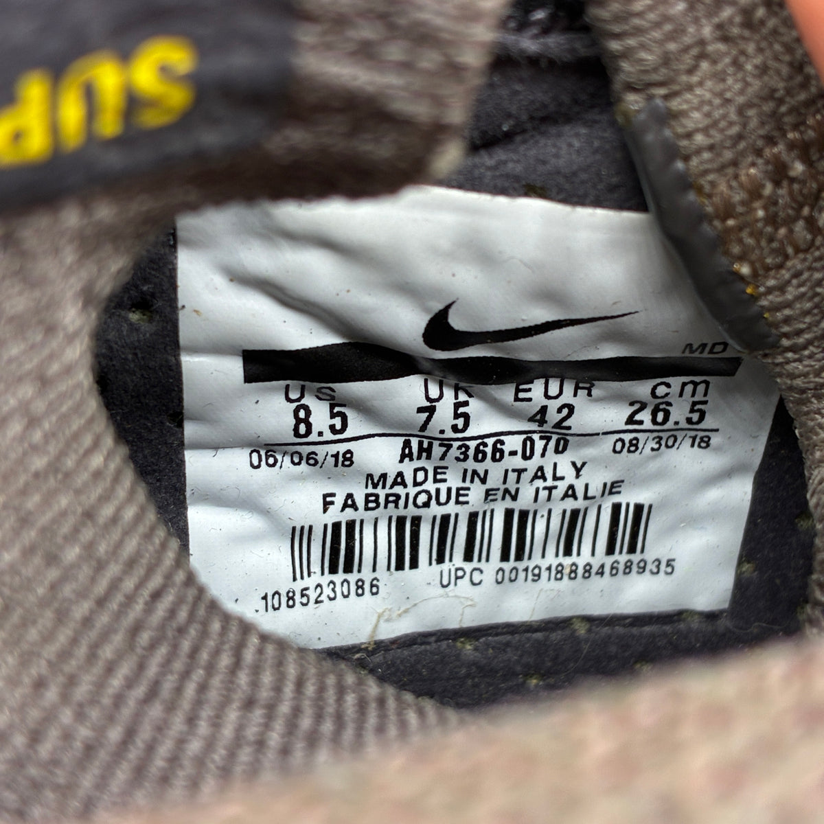 Actual size label