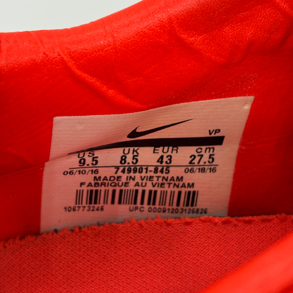 Actual size label