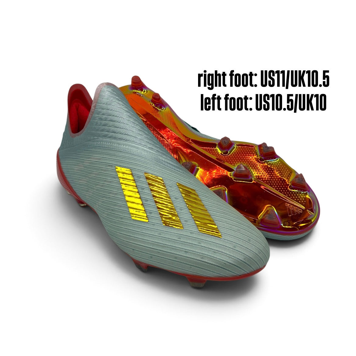 Adidas X 19+ FG R=US11/UK10.5 L=US10.5/UK10